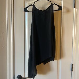 NWOT - STELLA LUCE | Women's black semi-sheer layered tanktop blouse. Size LARGE